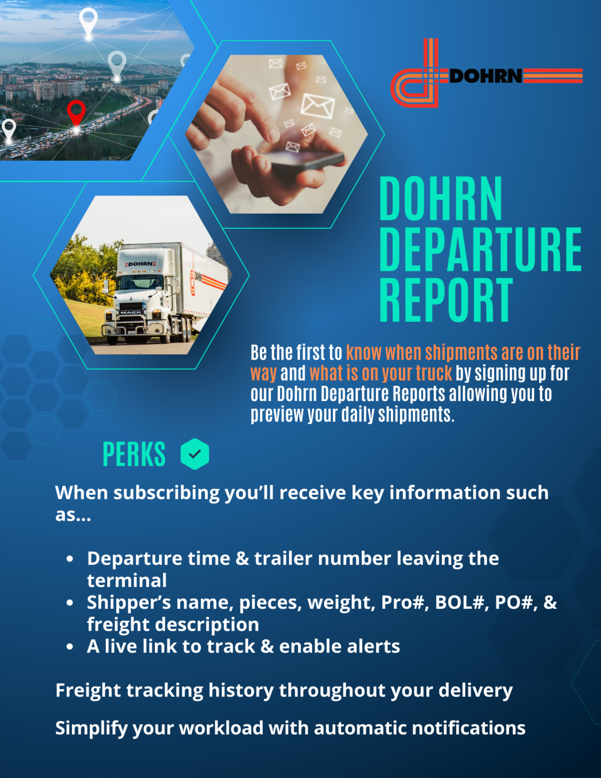 Dohrn Departure Report – Dohrn Transfer Company